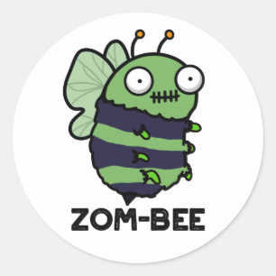 Adesivo Zom Bee Cute Halloween Zombie Bee Pun