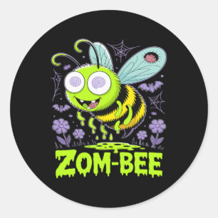 Adesivo Zom Bee Zombie Dia de as Bruxas engraçado Tee