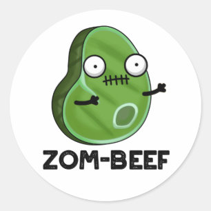 Adesivo Zom-beef Dia de as Bruxas engraçado Zombie Carnes 