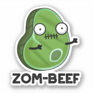 Adesivo Zom-beef Dia de as Bruxas engraçado Zombie Carnes 