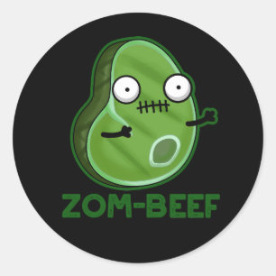 Adesivo Zom-beef Zombie Engraçado Carne Canuta BG