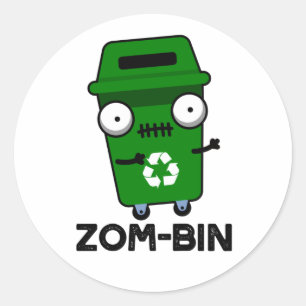 Adesivo Zom caixa, Zombie Zombie Zombie Trash Caixa Pun