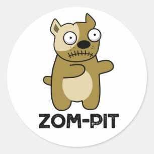 Adesivo Zom Pit Touro de Zombie Cute Halloween