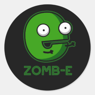 Adesivo Zomb-E Dia de as Bruxas engraçado Zombie Alphabet 