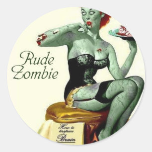 Adesivo Zombi rude "a primeira mordida "