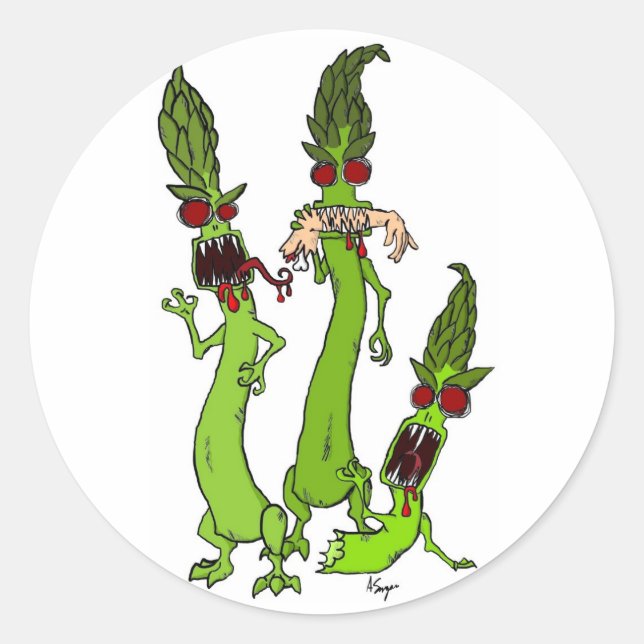 Adesivo Zombie Asparagus Stickers (Frente)