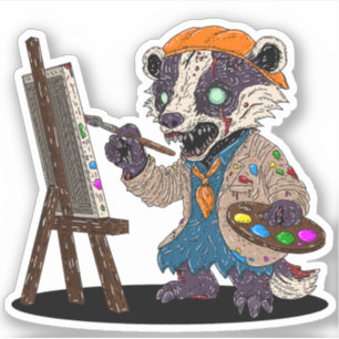 Adesivo Zombie Badger Artist