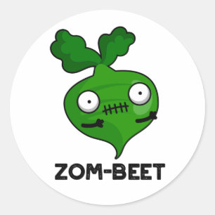 Adesivo Zombie Beet Pun De Beterraba Cute Halloween
