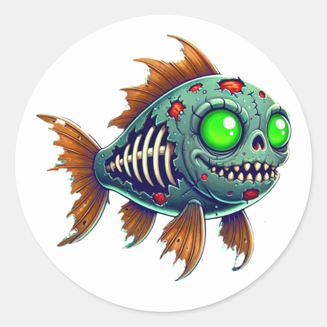 Adesivo Zombie Fish Estranho do Abismo (Frente)
