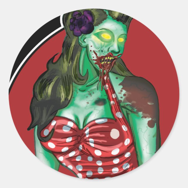 Adesivo Zombie Girl Sticker (Frente)