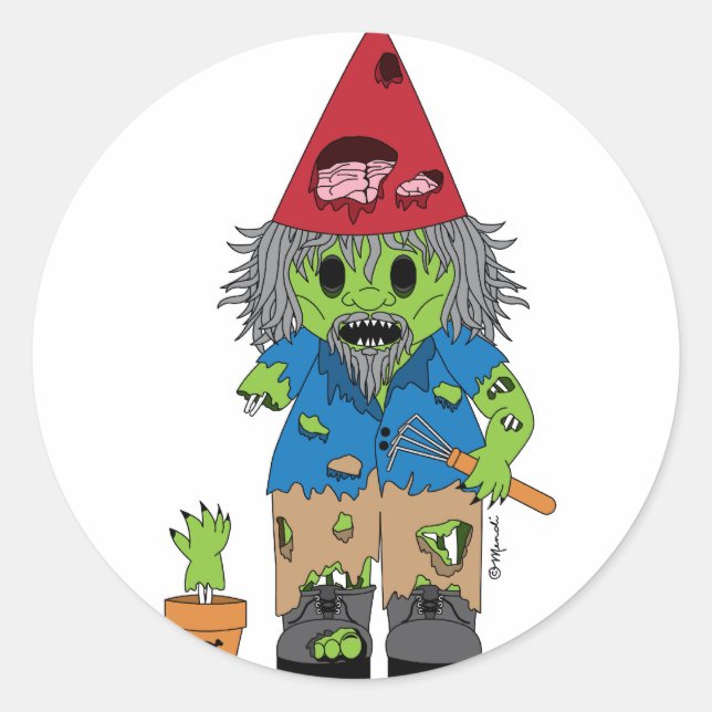 Adesivo Zombie Gnome (Frente)