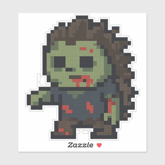 Adesivo zombie hedgehog 6x6 (Folha)