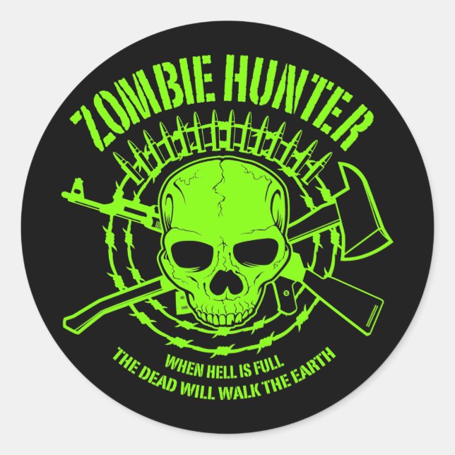Adesivo Zombie Hunter Sticker (Frente)