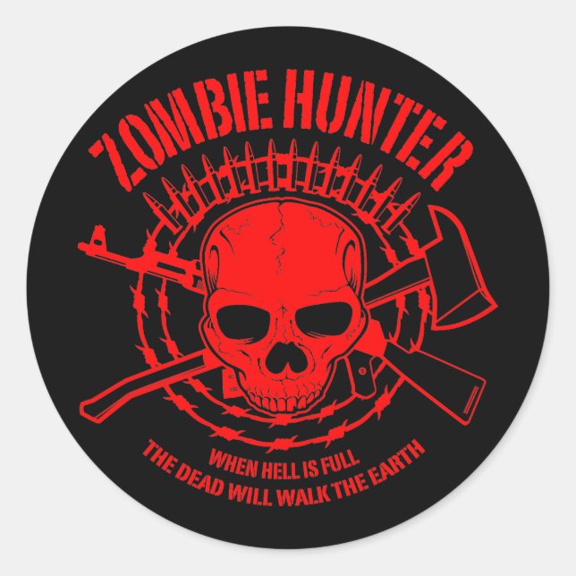 Adesivo Zombie Hunter Sticker (Frente)