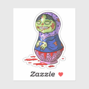 Adesivo Zombie Matryoshka Doll