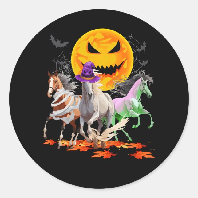 Adesivo Zombie Mummy Witse Cavalo do Pumpkin Pumpkin Horro (Frente)