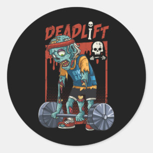 Adesivo Zombie Peso de Deadelevador Levantando Malhação G 