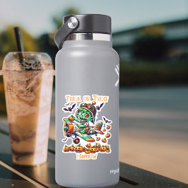 Adesivo Zombie Pilot Airplane Pumpkins Halloween personali