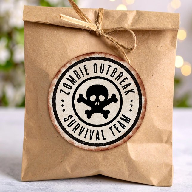 Adesivo Zombie survival team with skull (Criador carregado)