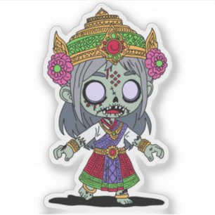Adesivo Zombie Tailandês Cute