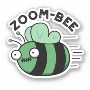 Adesivo Zombie Zombie Bee Pun Sticker