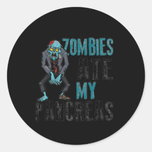 Adesivo Zombies Comem Meu Pâncreas Diabetes Halloween