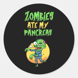 Adesivo Zombies Comeram Meu Pâncreas T1d Diabetes Tipo 1 M