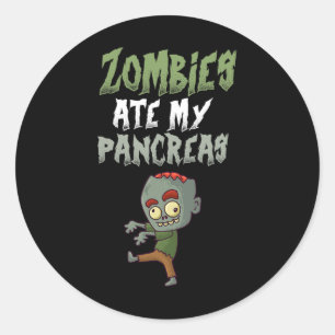 Adesivo Zombies Comeram Meu Pâncreas T1d Menina Com Diabet