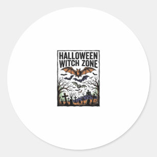 Adesivo Zona de Bruxa de Halloween Cemitério Vintage Morce