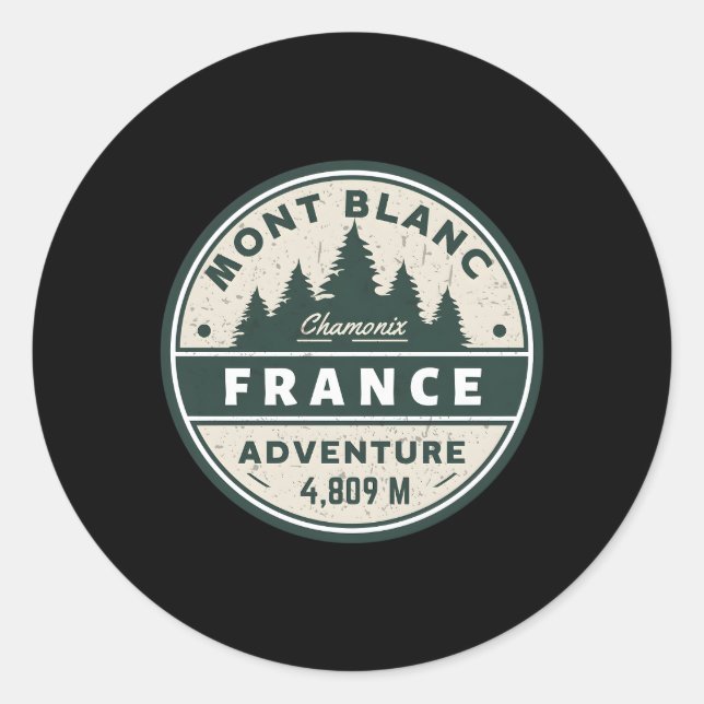 Adesivo Zona De Estância Do Chamonix Mont Blanc Na França  (Frente)