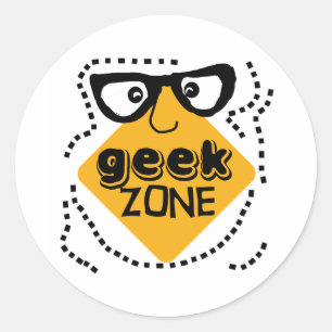 Adesivo Zona Geek de Aviso Amarelo