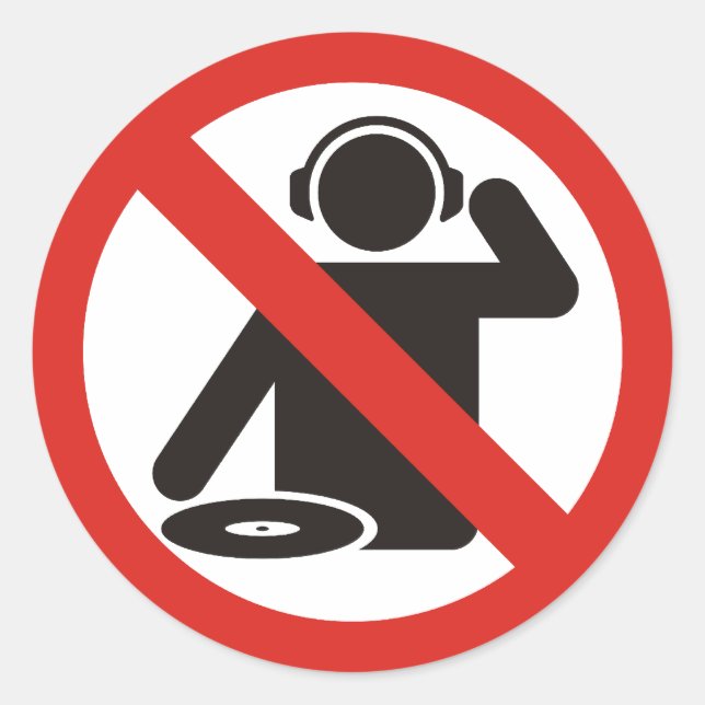 Adesivo Zona No-dj (Frente)