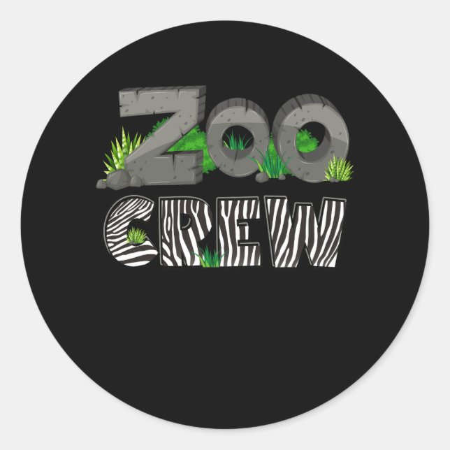 Adesivo Zoo Crew Animal Print for Kids or Adultos Zoo Grou (Frente)