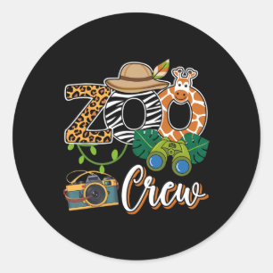Adesivo Zoo Giraffe Crew Safari Animal Zoo Crianças Fie