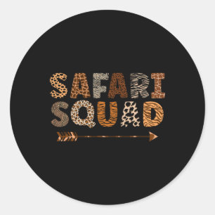 Adesivo Zoólogo Africano de Vacinação da Família Safari Sq
