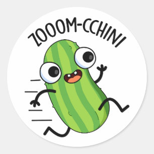 Adesivo Zoom-chchini Funny Zucchini Pun