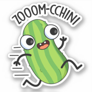 Adesivo Zoom-chchini Funny Zucchini Pun