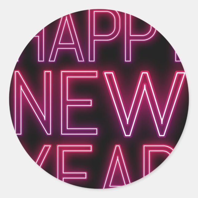 Adesivo Zoom no Gradiente Roxo Ano Novo (Frente)