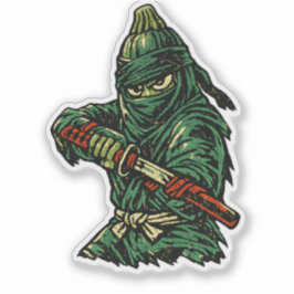 Adesivo Zucchini Shadow Strike — Vintage Retro Ninja Fight