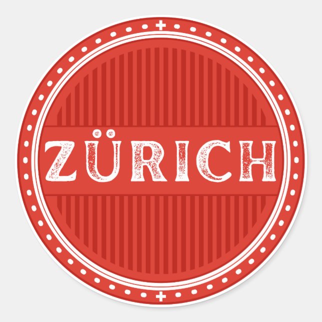 Adesivo Zurich City Pride Emblem – Swiss Identity (Frente)