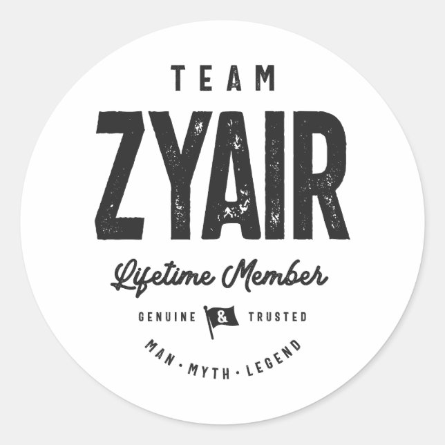 Adesivo Zyair Lifetime Member Personalization Name Zyair (Frente)