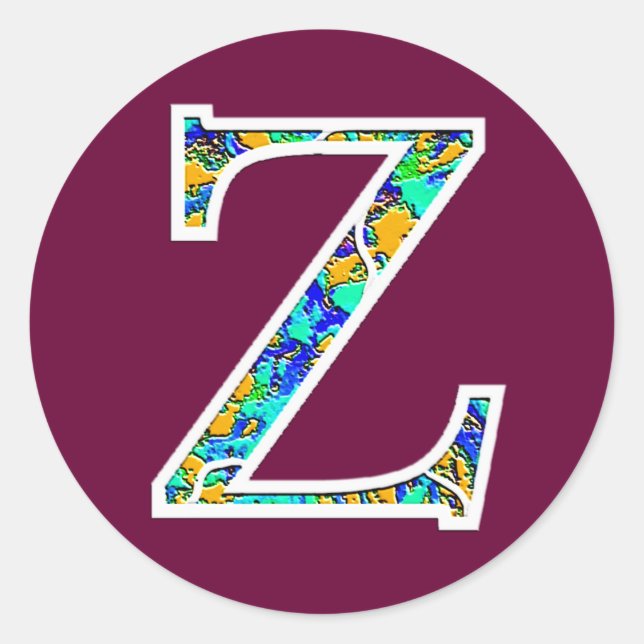 Adesivo Zz iluminou o monograma (Frente)