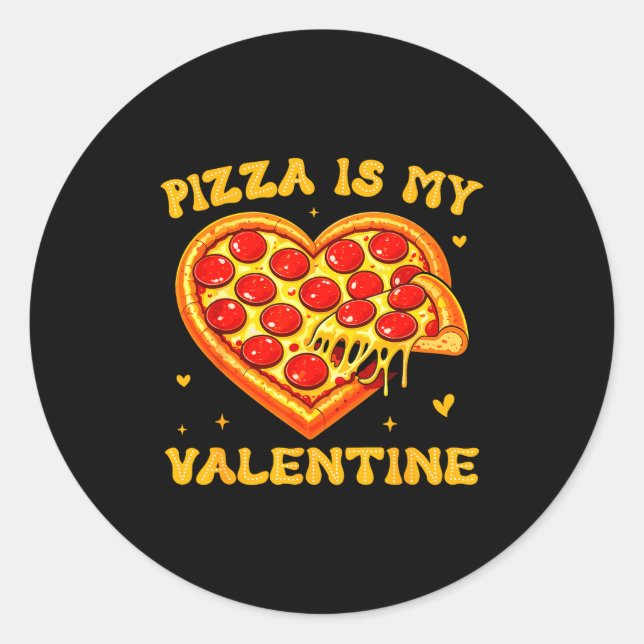 Adesivo Zza Is My Valentine Funny Valentines Day Heart  (Frente)