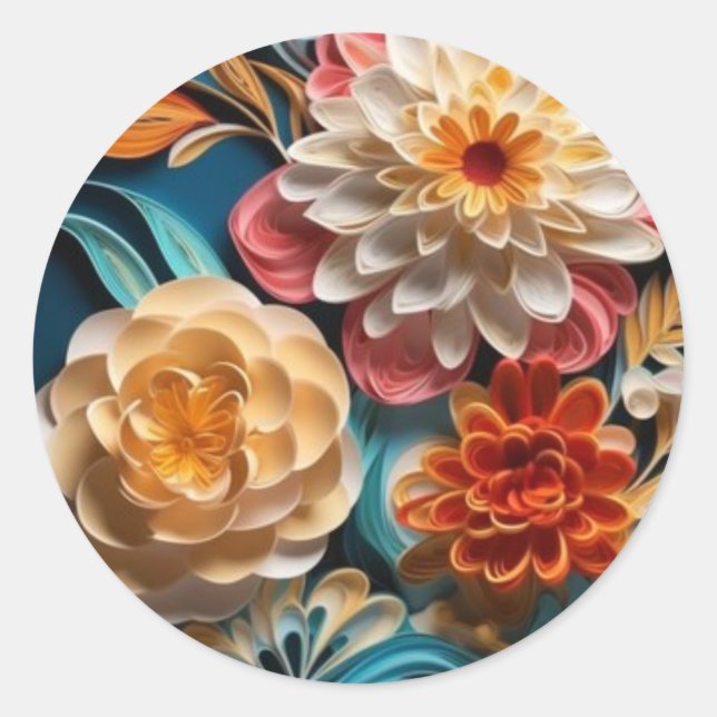 Adesivos 3d florais (Frente)