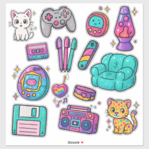 Adesivos 90s Prop Pack – Brilho