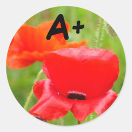 Adesivos A+ Flores de Papoula Vermelha adesivo Cri