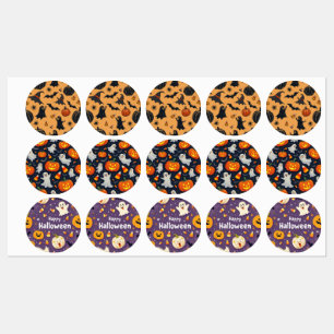 Adesivos Adoráveis de Halloween - Designs bonitos