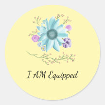 Adesivos Amarelos Sunny Inspiracionais Estou Equip