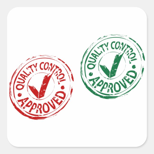 Adesivos aprovados para controlo de qualidade (Frente)