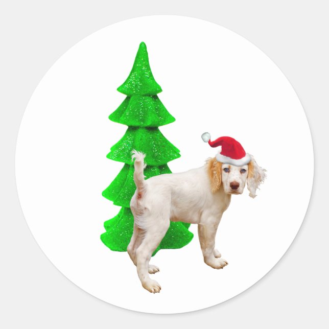 Adesivos Árvore Verde Santa Cachorro (Frente)